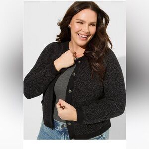 Chic Black Cardigan Sweater